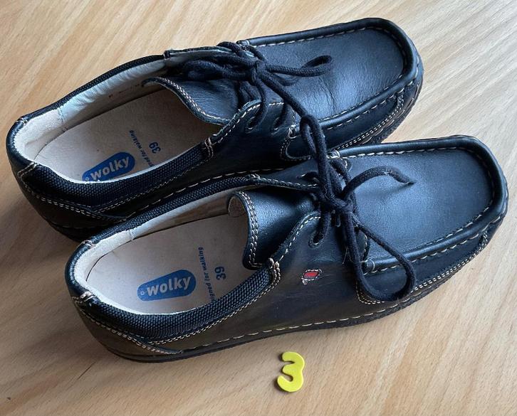 11paar Wolky,, Ecco, Pikolino, Mephisto e.a.maat 39, Kleding | Dames, Schoenen, Zo goed als nieuw, Instappers, Zwart, Ophalen of Verzenden