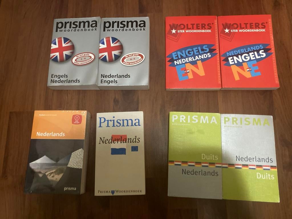 Woordenboeken: ENGELS, NEDERLANDS, DUITS, FRANS, Boeken, Woordenboeken, Ophalen of Verzenden, Gelezen, Prisma of Spectrum, Nederlands