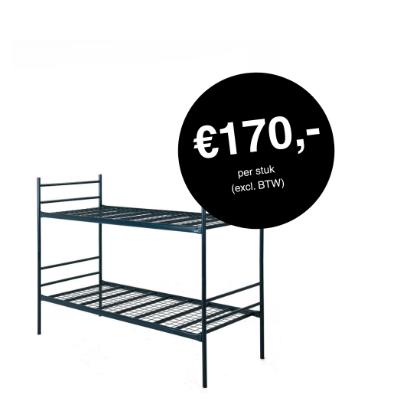 Stapelbed, Ophalen, Gebruikt, 90 cm, Zwart