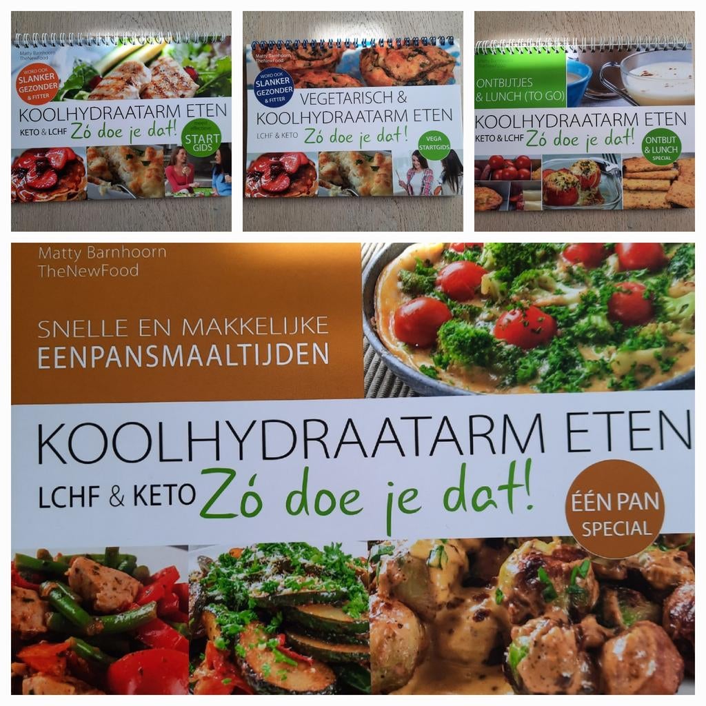 4x Koolhydraatarm eten, zo doe je dat! - Matty Barnhoorn, Ophalen of Verzenden, Zo goed als nieuw, Gezond koken