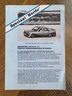 Flyer Mercedes-Benz 190E 2.3-16 W201 wereldrecord Nardo 1983, Zo goed als nieuw, Mercedes-Benz, Mercedes, Ophalen of Verzenden