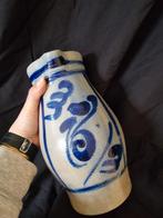 Vintage Keramische Kruik - Blauw en Grijs, 2L, Ophalen