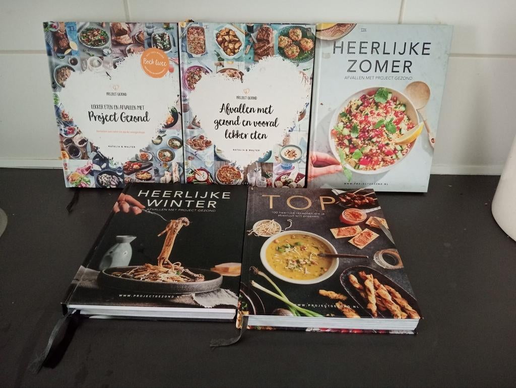 Project Gezond Kookboeken Set (5 boeken), Boeken, Kookboeken, Ophalen, Gezond koken, Tapas, Hapjes en Dim Sum, Zo goed als nieuw