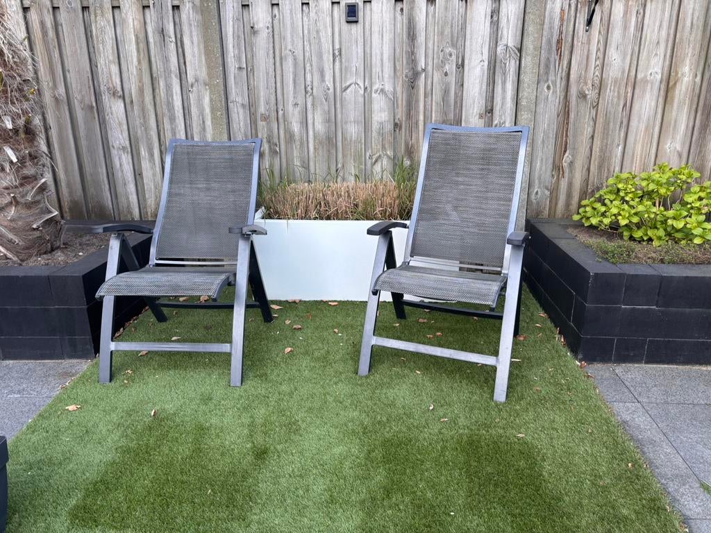 2  standen stoelen verstelbaar, Ophalen, Zo goed als nieuw, Aluminium