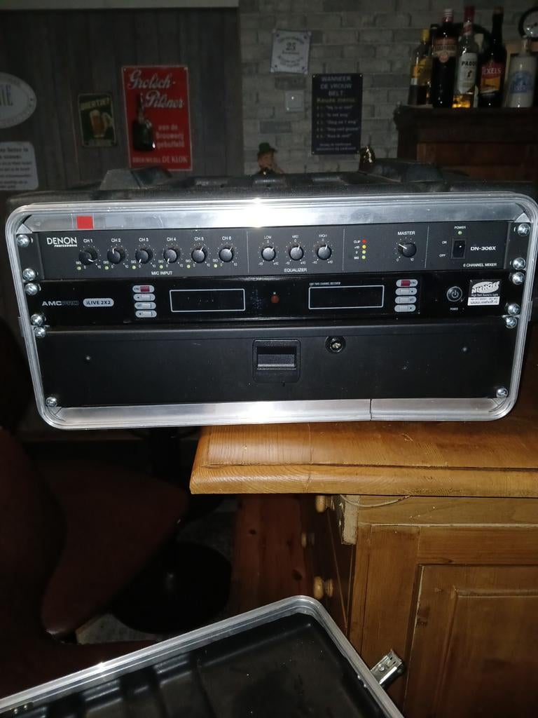 Denon DN-306X & AMC iLive 2x2 met 2 draadloze microfoons, Ophalen of Verzenden