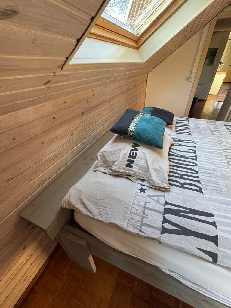 Te koop 2 persoons bed, Tweepersoons, Ophalen of Verzenden, 180 cm, 200 cm