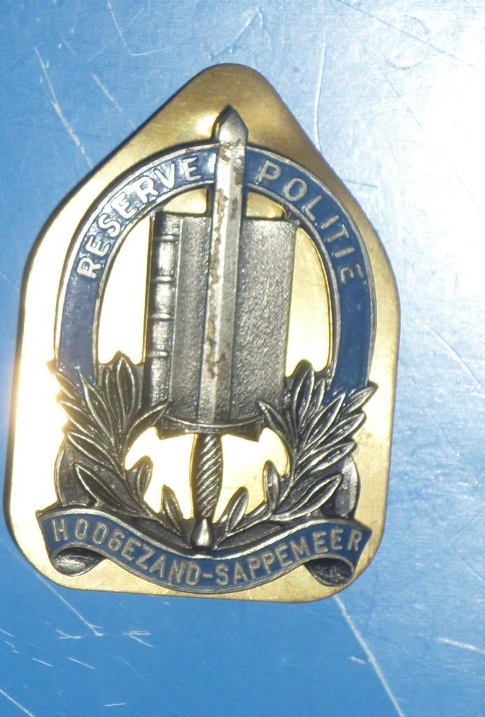 Korpsbrevet van de Reservepolitie Hoogezand Sappemeer, Ophalen of Verzenden, Overige soorten, Nederland, Embleem of Badge