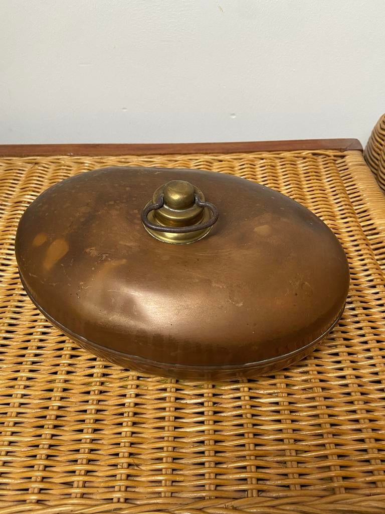 Antieke Koperen Kruik - Decoratieve Warmwaterkruik, Antiek en Kunst, Ophalen of Verzenden, Koper