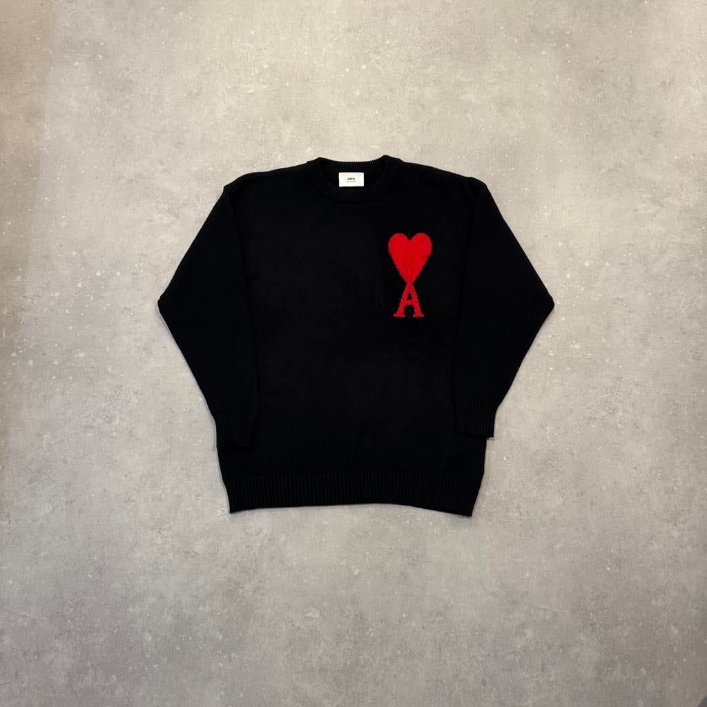 Ami Paris sweater, Verzenden, Zo goed als nieuw, Maat 46 (S) of kleiner, Zwart