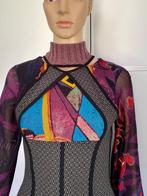 J608 Save the Queen mt 36/38=S/M trui top zwart/blauw/paars, Blauw, Zo goed als nieuw, Maat 36 (S), Save the Queen