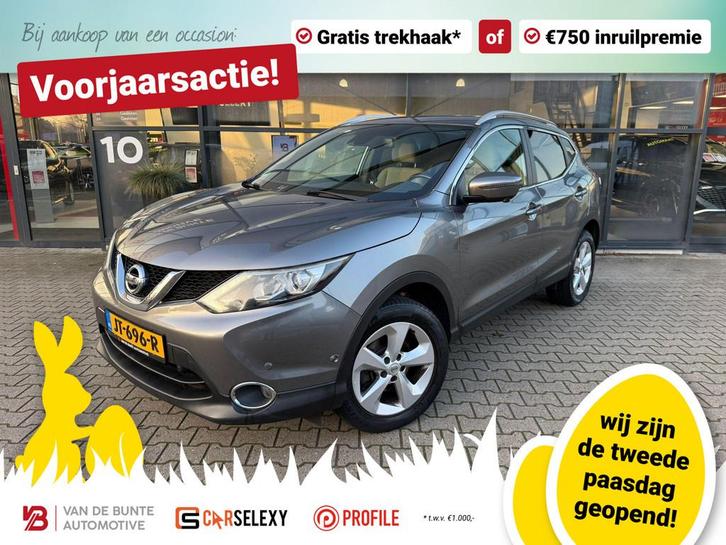 Nissan Qashqai 1.6 Tekna 17" *Trekhaak & Stoelverwarming*, Auto's, Nissan, Bedrijf, Te koop, Qashqai, 360° camera, ABS, Achteruitrijcamera