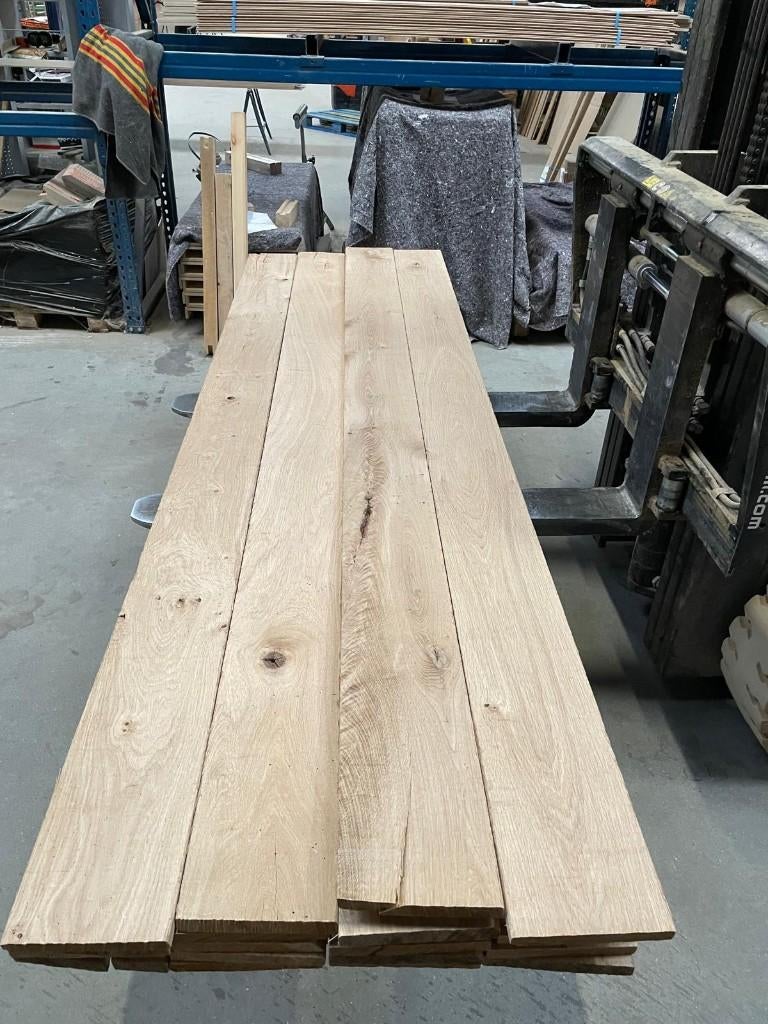 Massief eiken geschaafde planken, Ophalen, Minder dan 25 mm, Eiken, Nieuw