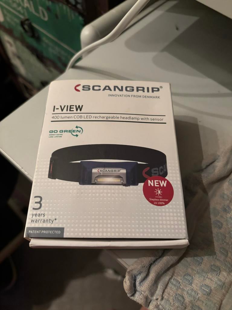 Scangrip I-VIEW Hoofdlamp - Nieuw in doos, Ophalen, Nieuw, Accu