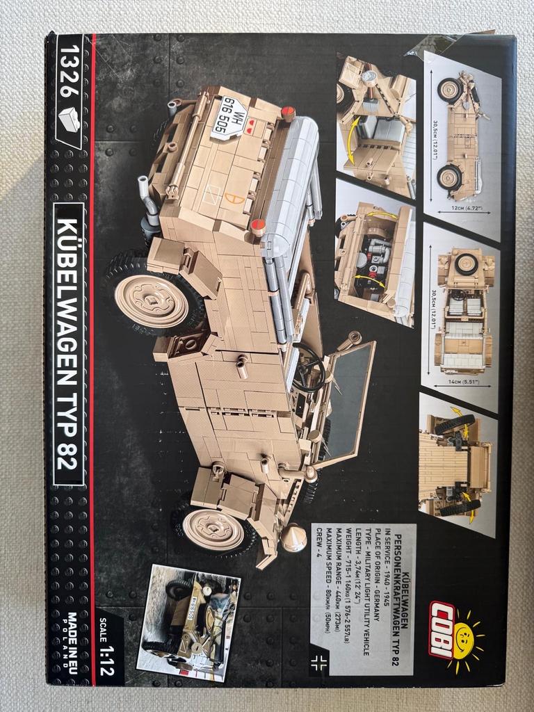 COBI Kübelwagen Typ 82 Bouwpakket Schaal 1:12, Hobby en Vrije tijd, Modelbouw | Auto's en Voertuigen, Nieuw, Auto, Groter dan 1:32