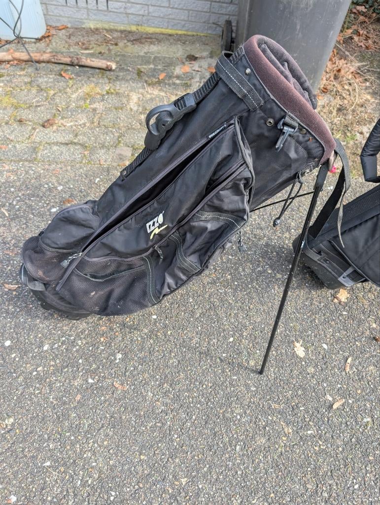 Izzo Golf Standbag - Zwart, Ophalen, Gebruikt, Tas, Overige merken