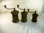 3 antieke koffiemolens “model G 1-3” van Peugeot frères, Ophalen of Verzenden
