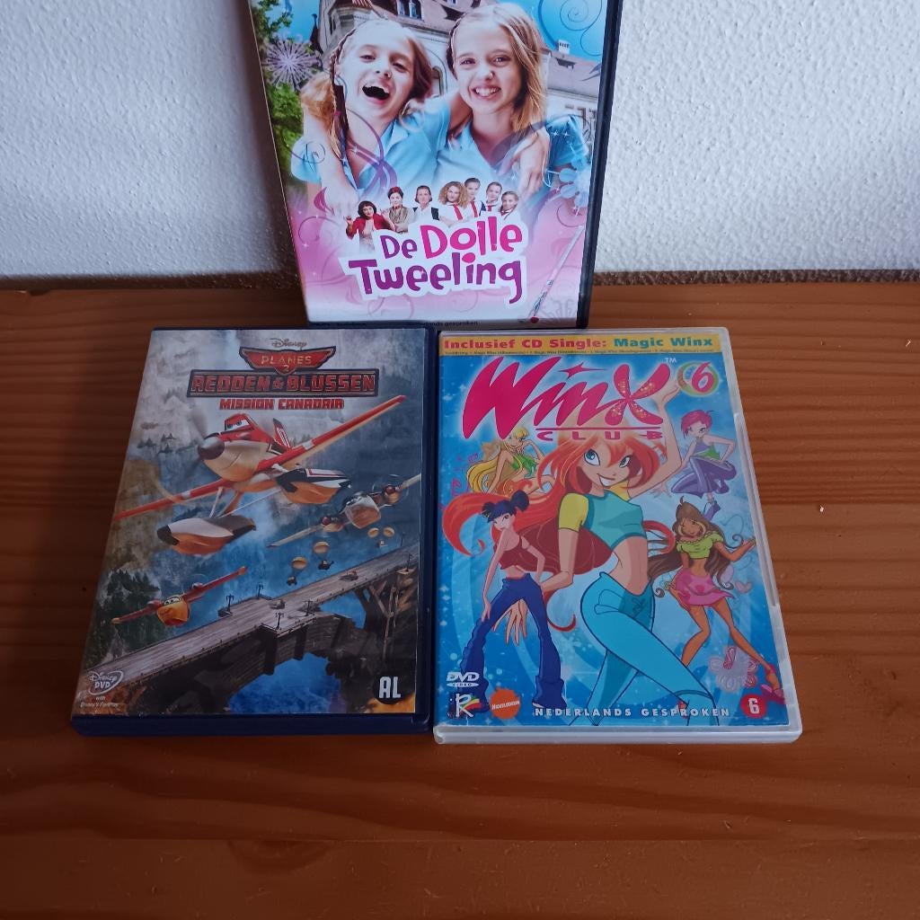 DVD's, de dolle tweeling, Planes 2, Winx 6 dvd+ cd., Gebruikt, Alle leeftijden, Overige genres, Ophalen of Verzenden