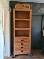 Teakhout boekenkast vakkenkast, Ophalen, 200 cm of meer, 50 tot 100 cm, Zo goed als nieuw