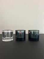 3 x gave iittala kivi 6 cm, Overige materialen, Ophalen of Verzenden, Zo goed als nieuw, Grijs