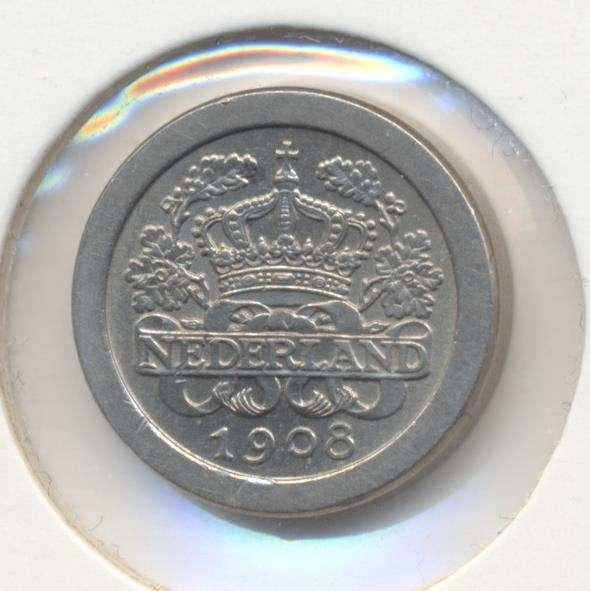Nederland 5 Cent 1908 Wilhelmina