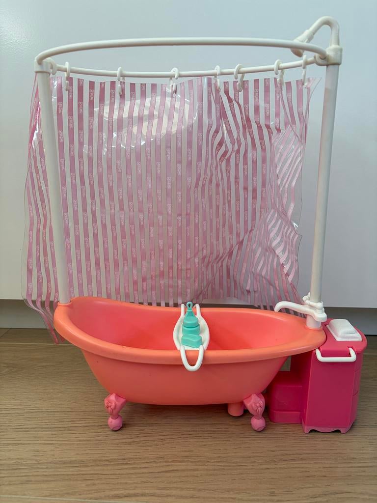 Vintage 1992 mattel Barbie beauty bath and shower, Ophalen of Verzenden, Gebruikt, Toebehoren