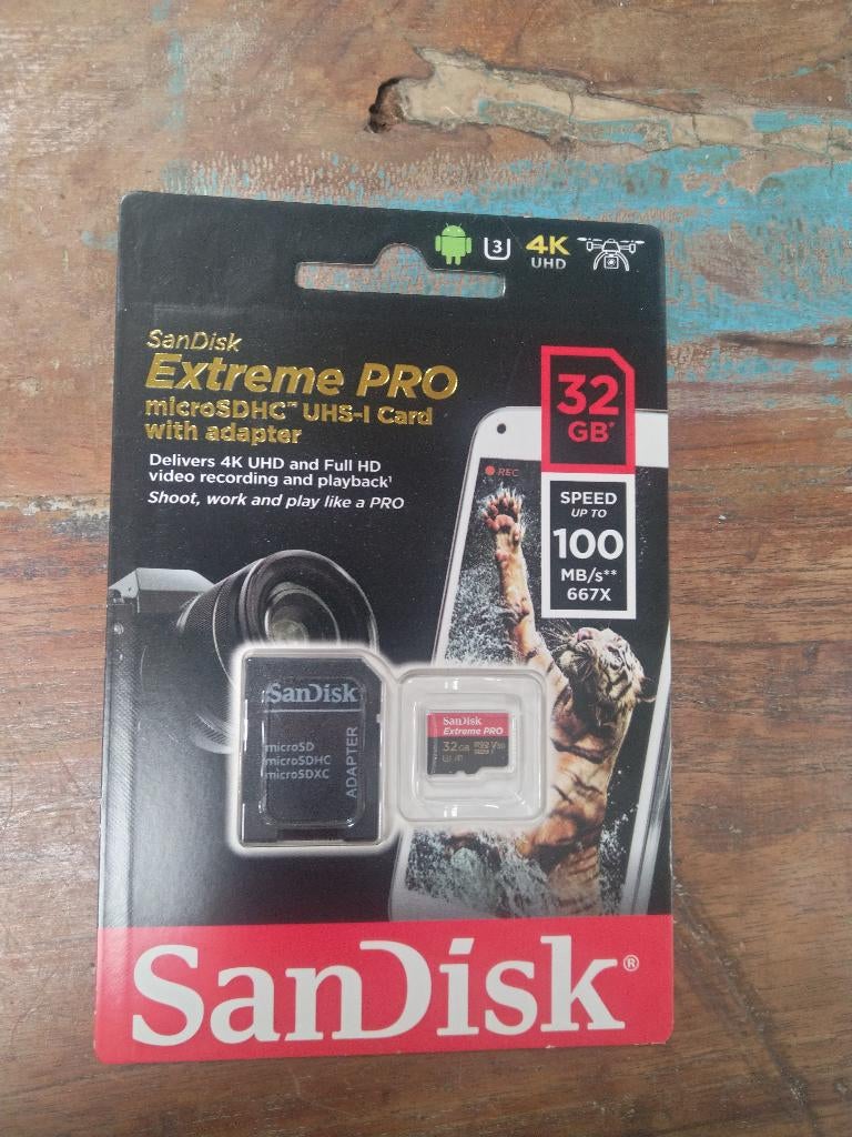 Micro SDHC 32GB, Sandisk Extreme pro (12 stuks prijs is ps), Ophalen, MicroSDHC, 32 GB, Nieuw