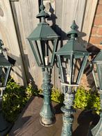 Retro metalen tuinverlichting (1 wandlamp, 4 staande lampen), Ophalen, Gebruikt, Minder dan 50 watt, Wandlamp