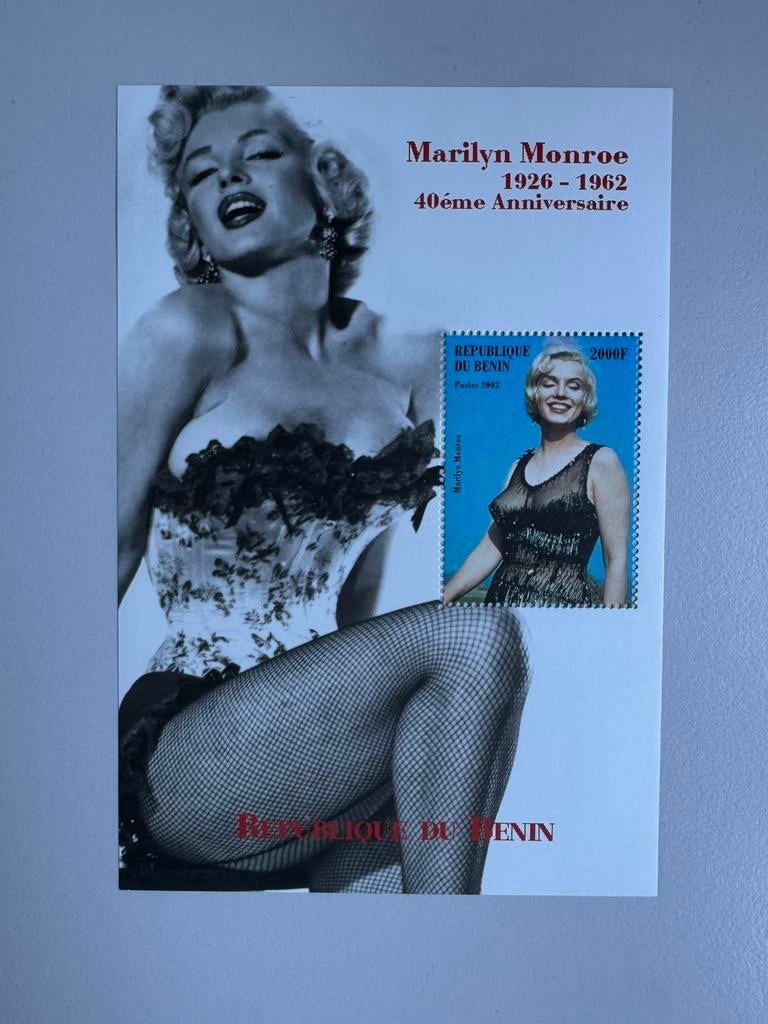 Benin blok Marilyn Monroe, Ophalen of Verzenden, Postfris