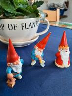 Vintage David de Kabouter, 3 figuren jaren 80, Verzamelen, Poppetjes en Figuurtjes, Ophalen of Verzenden, Zo goed als nieuw