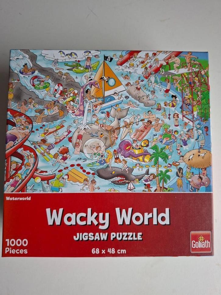 Wacky World - Waterworld (1000st), Hobby en Vrije tijd, Denksport en Puzzels, Zo goed als nieuw, Legpuzzel, 500 t/m 1500 stukjes