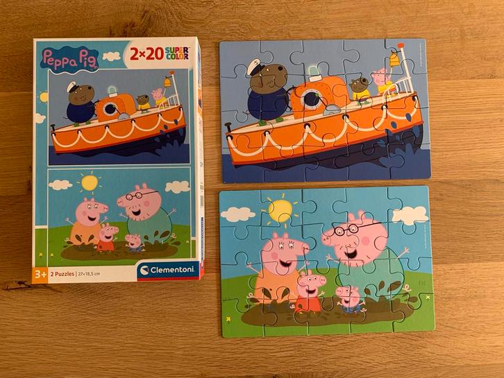 Peppa Pig Puzzel - 2x20 stukjes, Kinderen en Baby's, Speelgoed | Kinderpuzzels, Zo goed als nieuw, 2 tot 4 jaar, 10 tot 50 stukjes