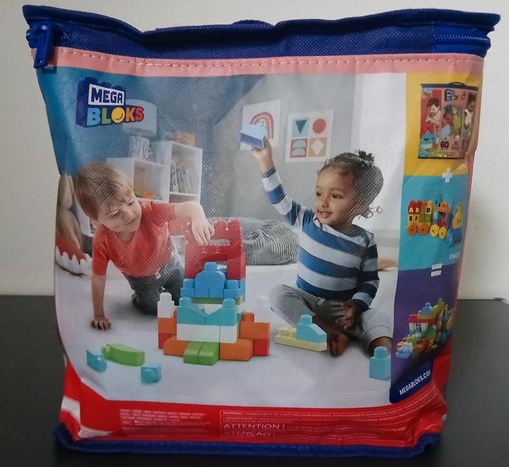 Speelgoed blokken van plastic ingooien een draagzak, Kinderen en Baby's, Speelgoed | Bouwstenen, Zo goed als nieuw, Megabloks