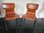 Vintage kleuter schoolstoeltjes Obo Eromes, Huis en Inrichting, Stoelen, Ophalen, Gebruikt, Bruin, Eén