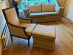 Bank fauteuil en hocker, Ophalen of Verzenden, Zo goed als nieuw