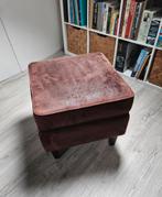 Bruine hocker, Ophalen, Zo goed als nieuw, Vierkant, Minder dan 50 cm