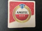 Amstel bier bierviltje vierkant eenzijdig bedrukt, Ophalen of Verzenden, Gebruikt, Viltje(s), Amstel