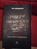 Denken Wiskundigen wel zo exact? - Langendorff, Ophalen of Verzenden, Zo goed als nieuw, Ton Langendorff, Natuurwetenschap