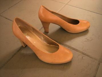 Elegante lichtbruin leren pumps GABOR 39 snazzeys beschikbaar voor biedingen