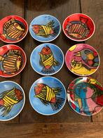 9 Schaaltjes Corneille plus 4 onderzetters, Ophalen of Verzenden