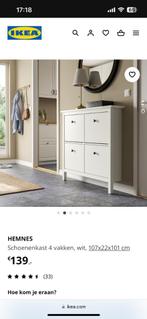 Ikea Hemnes schoenenkast kast wit hout houten schoenen, Huis en Inrichting, Kasten | Schoenenkasten, Gebruikt, Ophalen