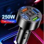 250 W 5 Poorten Autolader Snel Opladen PD QC3.0 USB C Auto, Ophalen of Verzenden, Nieuw