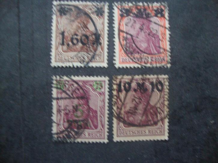Duitse Rijk serie 154-157 Gestempeld,, Postzegels en Munten, Postzegels | Europa | Duitsland, Gestempeld, Overige periodes, Ophalen of Verzenden