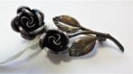 Teka, zilveren broche 2 rozen met 2 blaadjes (6482-1926), Sieraden, Tassen en Uiterlijk, Ophalen, Zo goed als nieuw, Zilver, Zilver