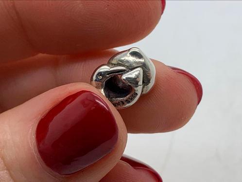 D113 Trollbeads zilveren kraal dolfijnen 11214, Sieraden, Tassen en Uiterlijk, Bedels, Trollbeads, Zilver, 1 bedel, Ophalen of Verzenden