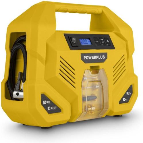 Powerplus Compressor POWX1707 - 12 V draagbare luchtpomp - 8, Caravans en Kamperen, Luchtpompen, Zo goed als nieuw, Elektrisch