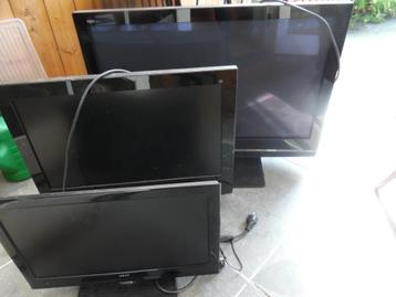 Tka 3 goed werkende lcd/led tv"s beschikbaar voor biedingen