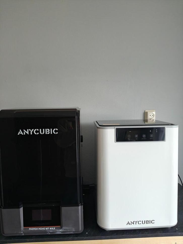 ANYCUBIC M7 Max 3D Resin Printer + Wash & Cure Max, Computers en Software, 3D Printers, Zo goed als nieuw, Ingebouwde Wi-Fi, Ophalen of Verzenden