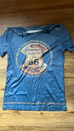 Leuk shirt. Polyester (?). Route 66. Maat M, Ophalen of Verzenden, Zo goed als nieuw, Blauw