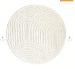 Rond Scandinavisch vloerkleed - Lova Arches Creme, Ophalen, Rond, Zo goed als nieuw, Crème