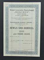 Brand-Assurantie Maatschappij Mercurius - 1898, Verzenden, Voor 1920, Aandeel